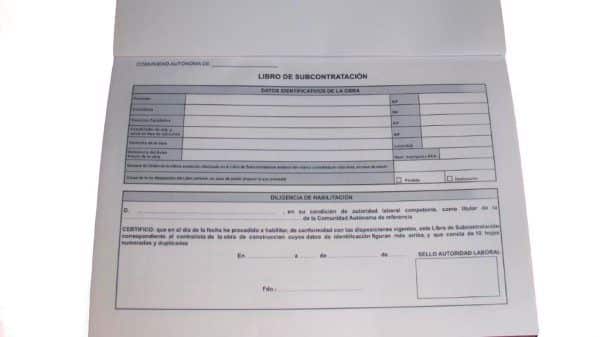 Libros de subcontratación